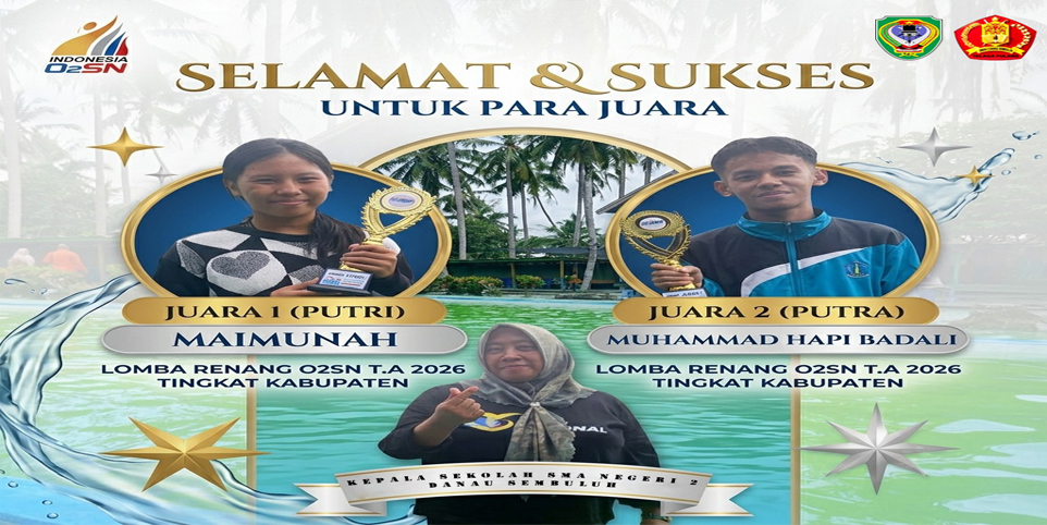 Siswa-Siswi SMA Negeri 2 Danau Sembuluh Raih Juara Lomba Renang O2SN Tingkat Kabupaten Seruyan T.A 2026